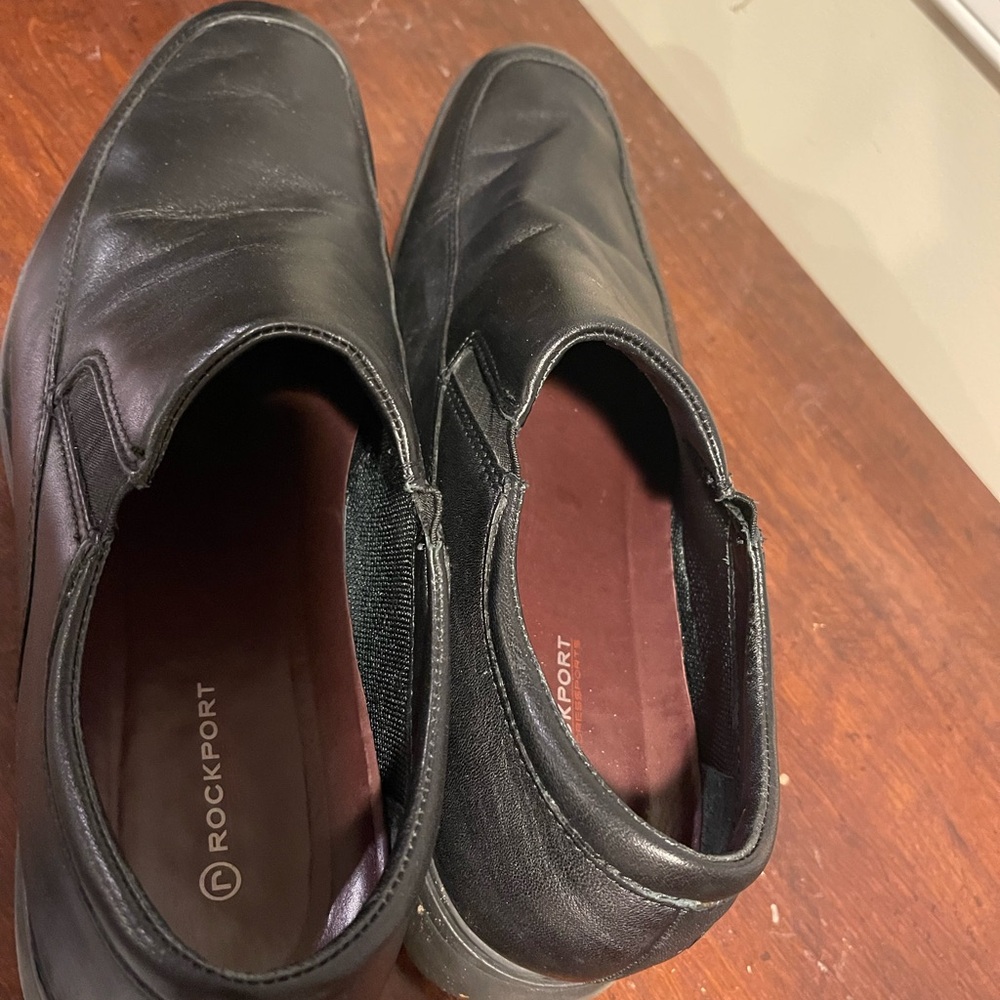 Men’s rockport black leather Aderner shoes size 11 1/2 - Picture 6 of 7
